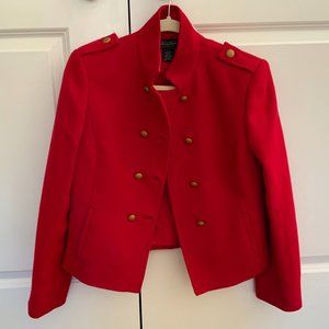 Brooks Brothers Red Military-Inspired 100% Wool Jacket Size 2